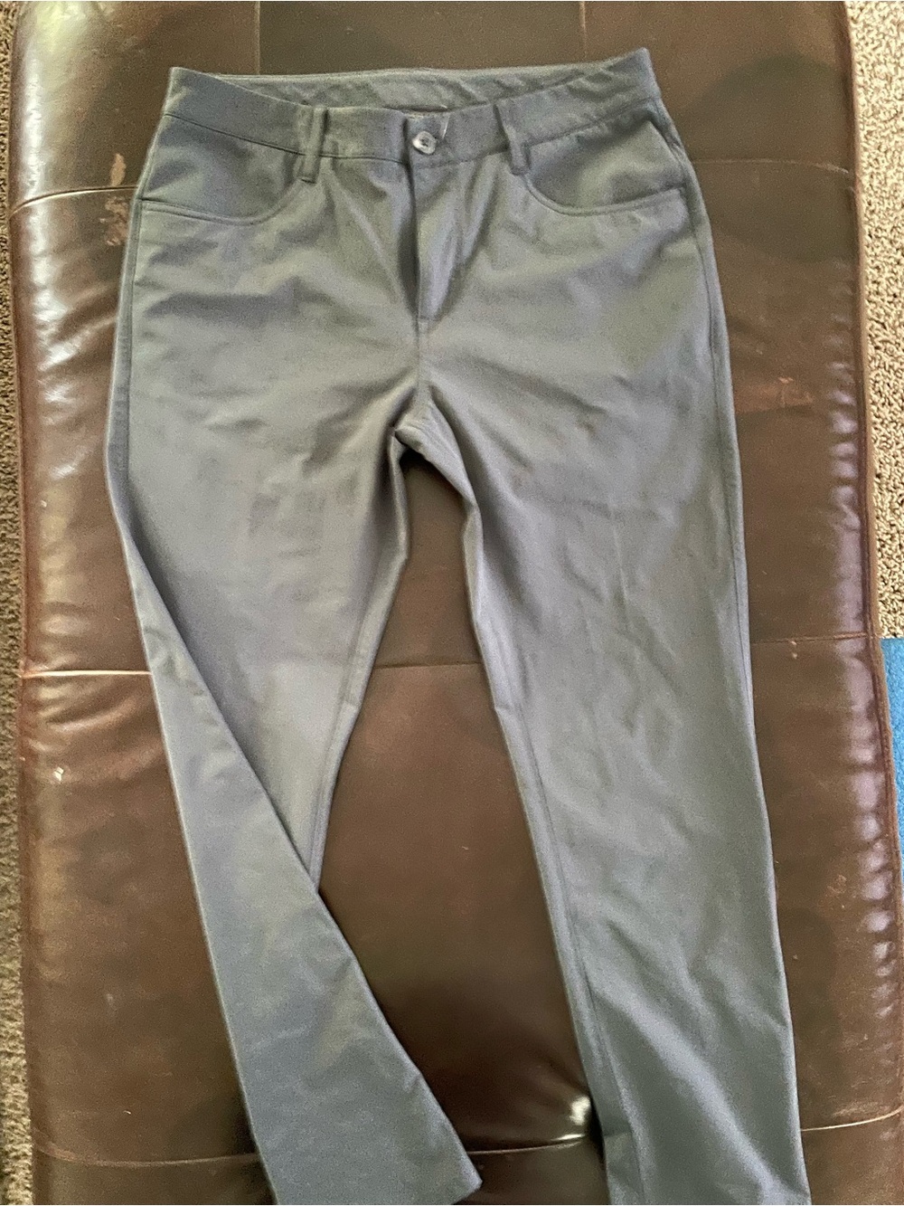 Men's Slim Stretch Pants in Dark Gray